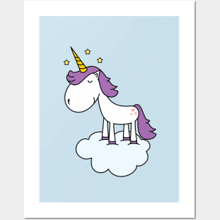 Adorable unicorn Posters and Art